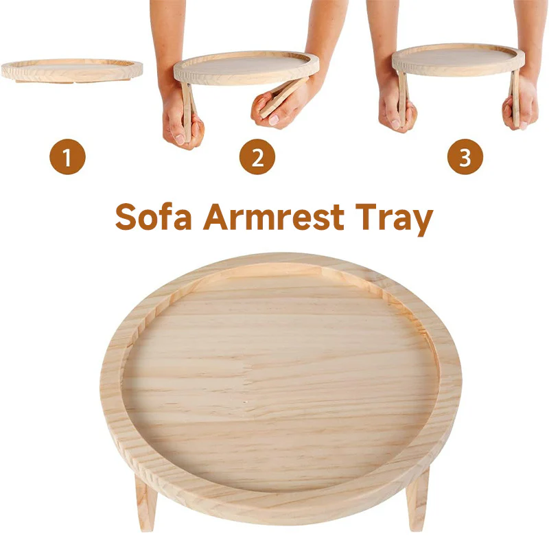 Eco-Friendly Bamboo Sofa Arm Tray for Sustainable Living - Image 14