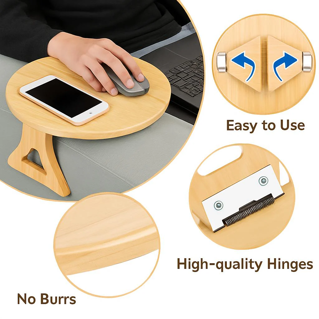 Eco-Friendly Bamboo Sofa Arm Tray for Sustainable Living - Image 8