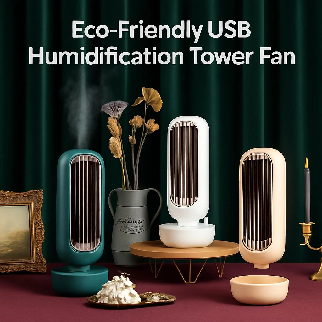 Eco-Friendly USB Humidification Tower Fan - Image 2