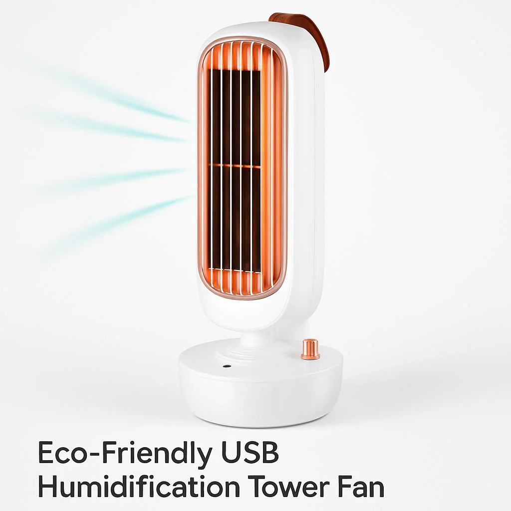 Eco-Friendly USB Humidification Tower Fan - Image 3