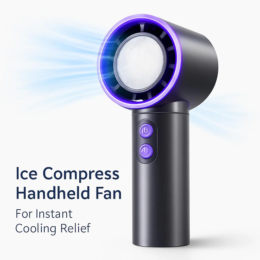 Portable Ice Compress Handheld Fan for Instant Cooling Relief - Image 2
