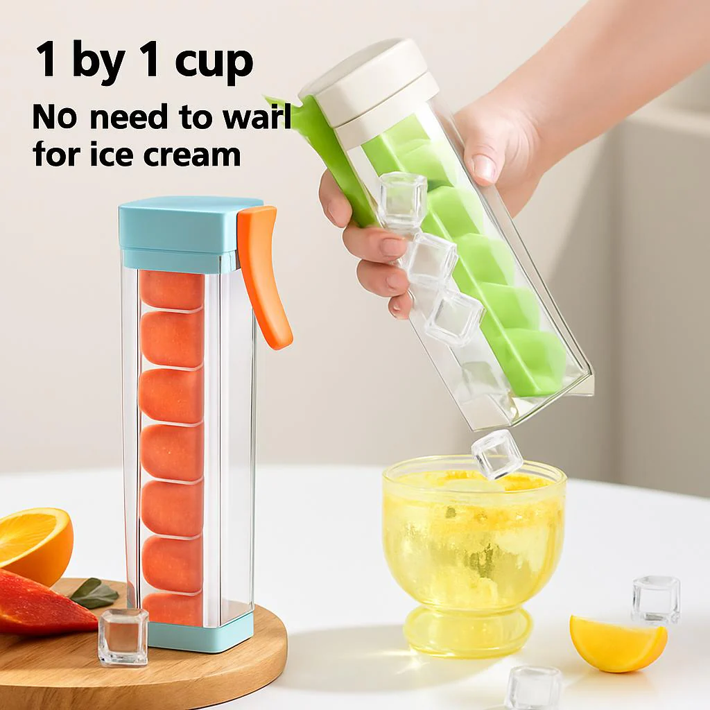 Eco-Friendly Reusable Ice Cube Tray with Dispenser - Image 3