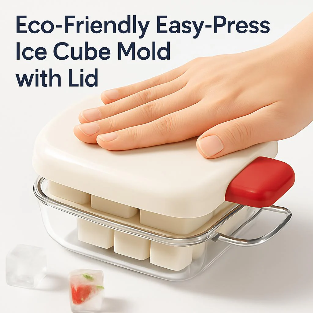 Eco-Friendly Easy-Press Ice Cube Mold with Lid - Image 4