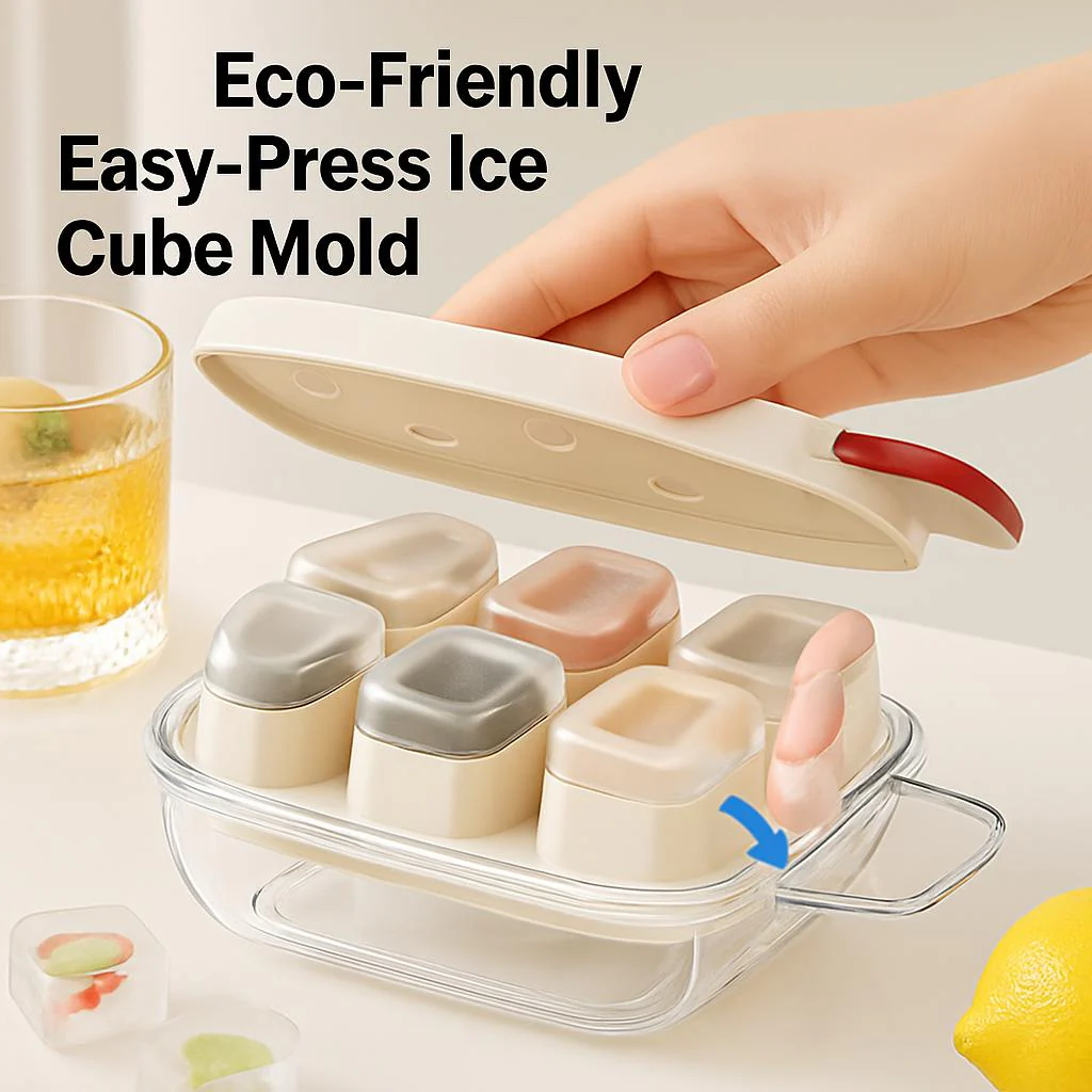 Eco-Friendly Easy-Press Ice Cube Mold with Lid - Image 5