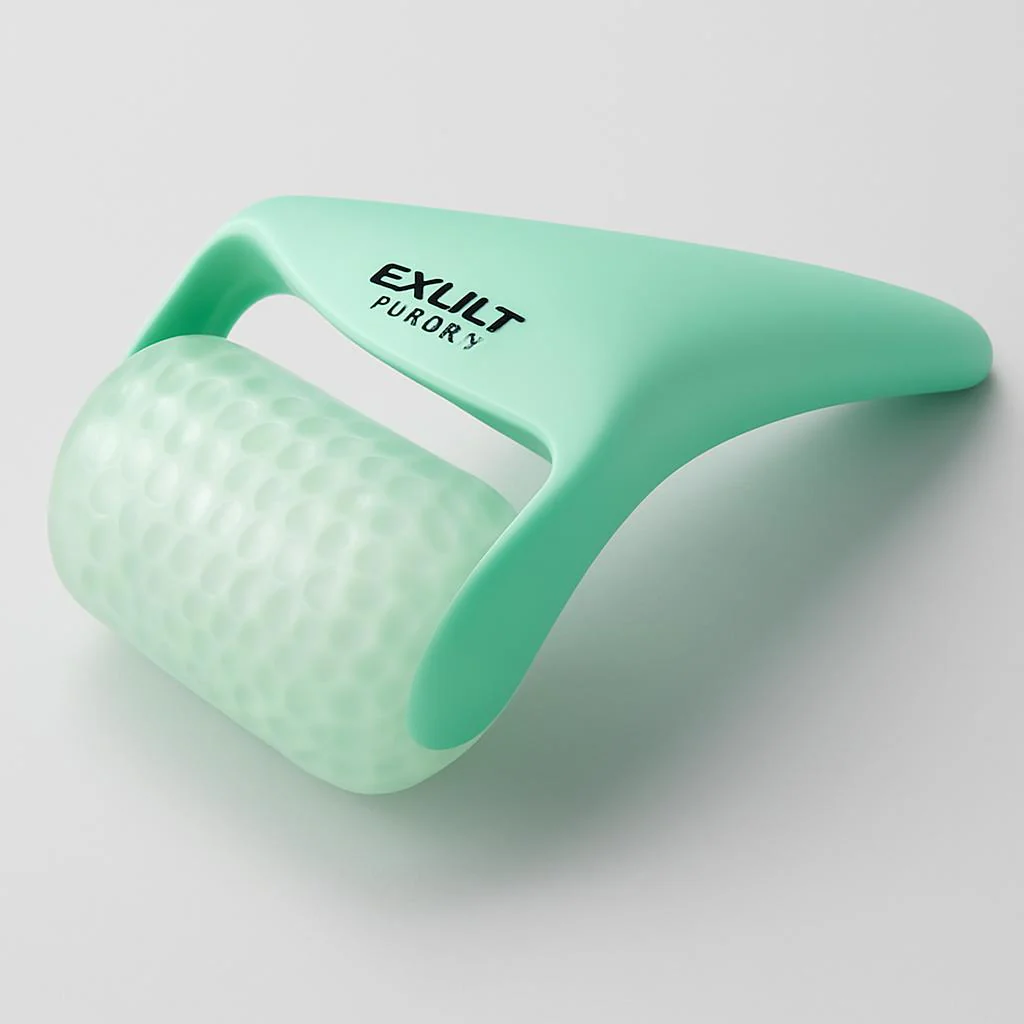 Pink Ergonomic Facial Ice Roller for Skincare and Wellness - Image 10