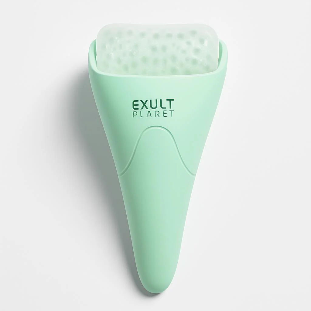Pink Ergonomic Facial Ice Roller for Skincare and Wellness - Image 14