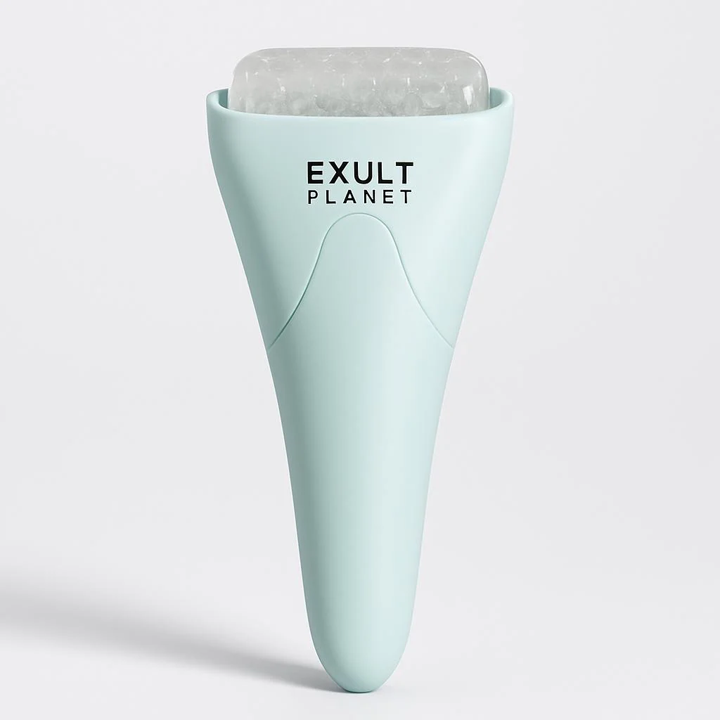 Pink Ergonomic Facial Ice Roller for Skincare and Wellness - Image 17