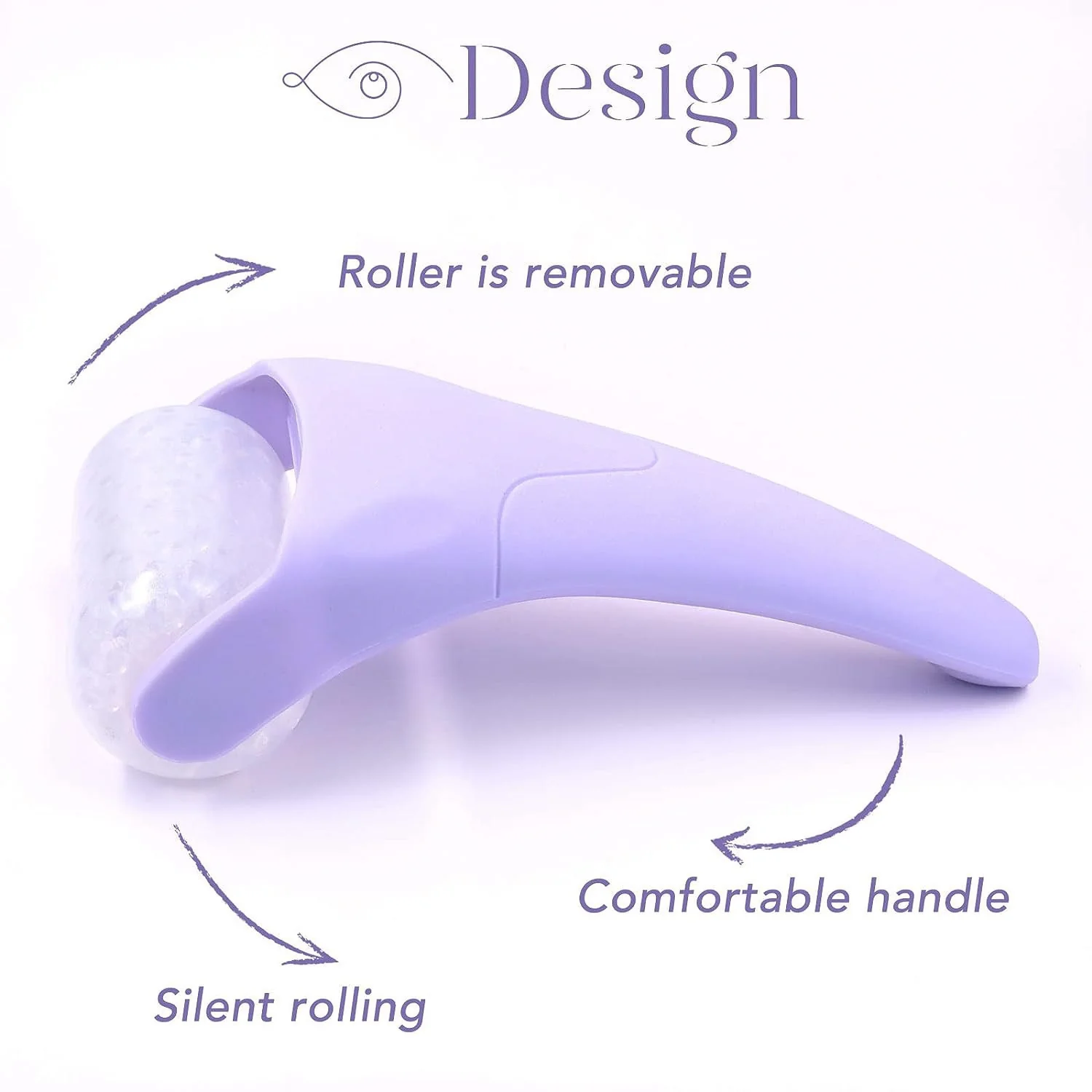 Pink Ergonomic Facial Ice Roller for Skincare and Wellness - Image 23