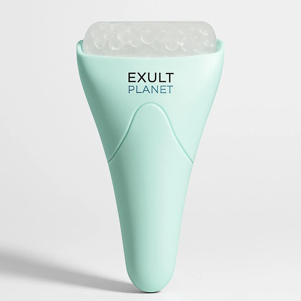 Pink Ergonomic Facial Ice Roller for Skincare and Wellness - Image 8