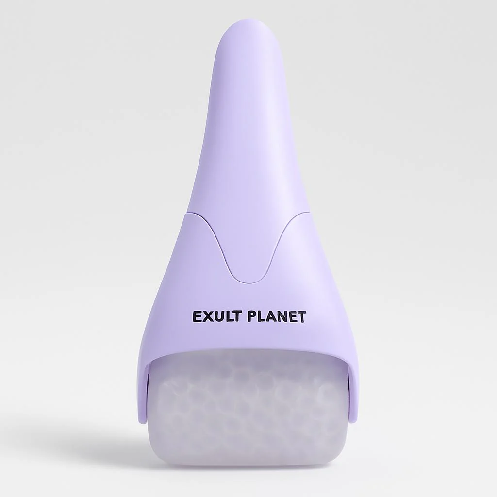 Pink Ergonomic Facial Ice Roller for Skincare and Wellness - Image 9