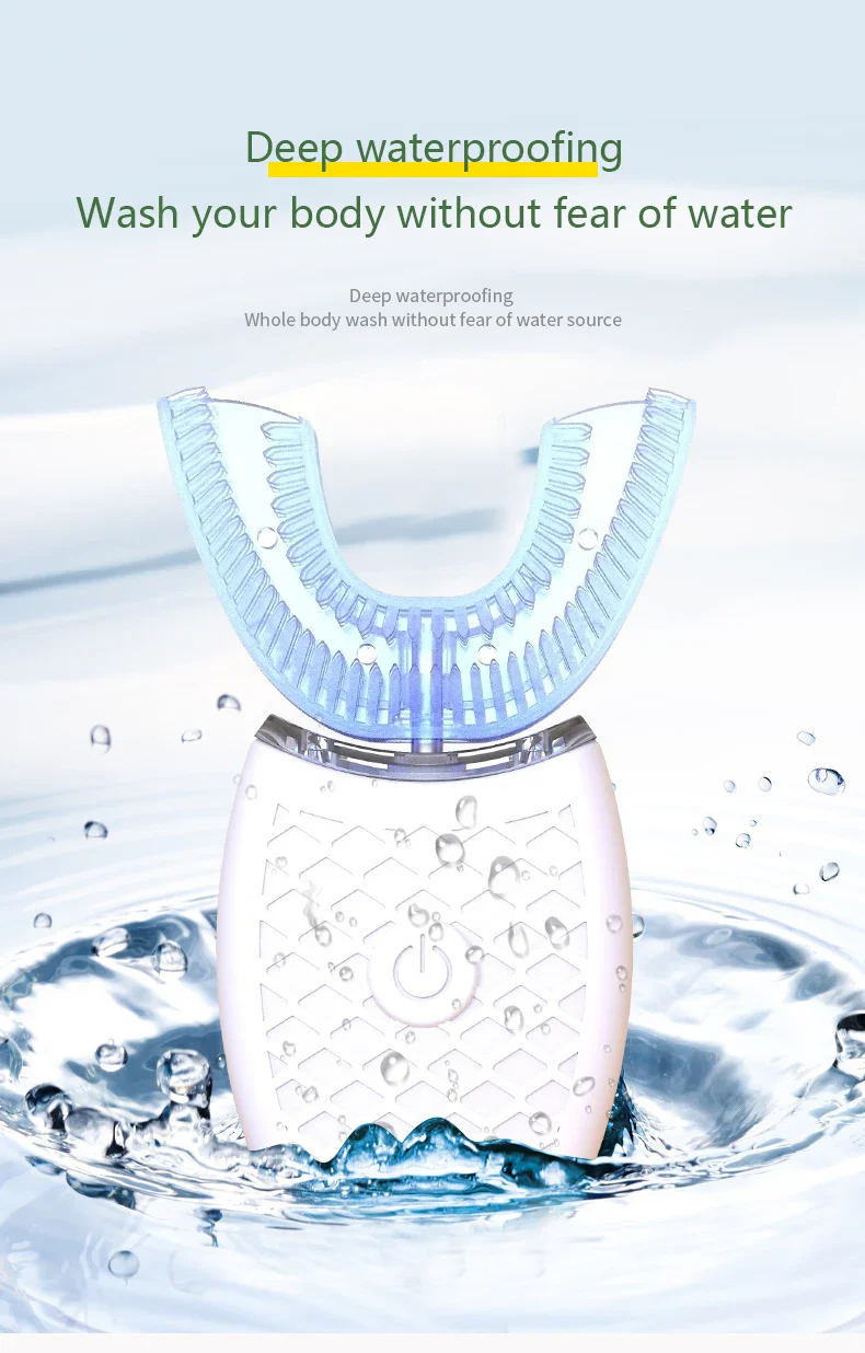 Intelligent U-Type Toothbrush 360 Degrees Sonic Electric Automatic with USB Charge Waterproof Silicon Head for Oral Care - Image 8