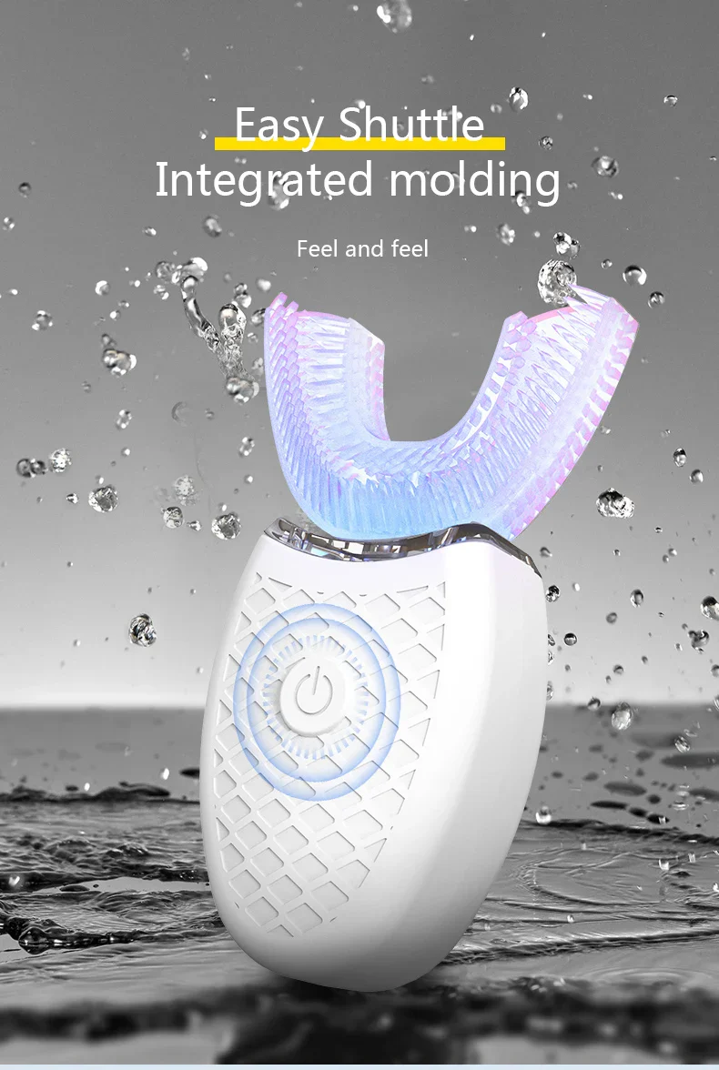 Intelligent U-Type Toothbrush 360 Degrees Sonic Electric Automatic with USB Charge Waterproof Silicon Head for Oral Care - Image 9