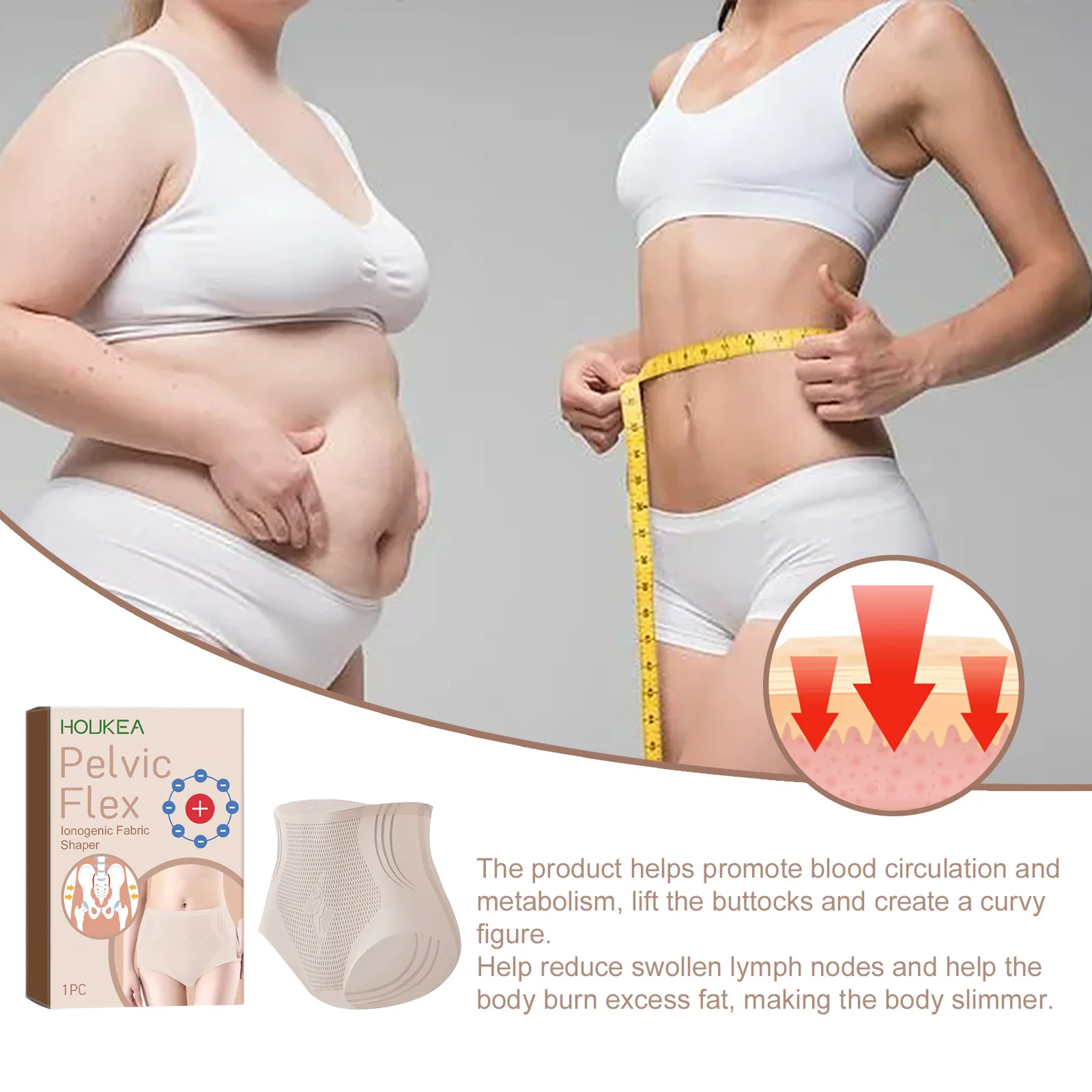 Ionic Fabric Shaping Garment with Tourmaline Technology for Effortless Shaping and Wellness - Image 4