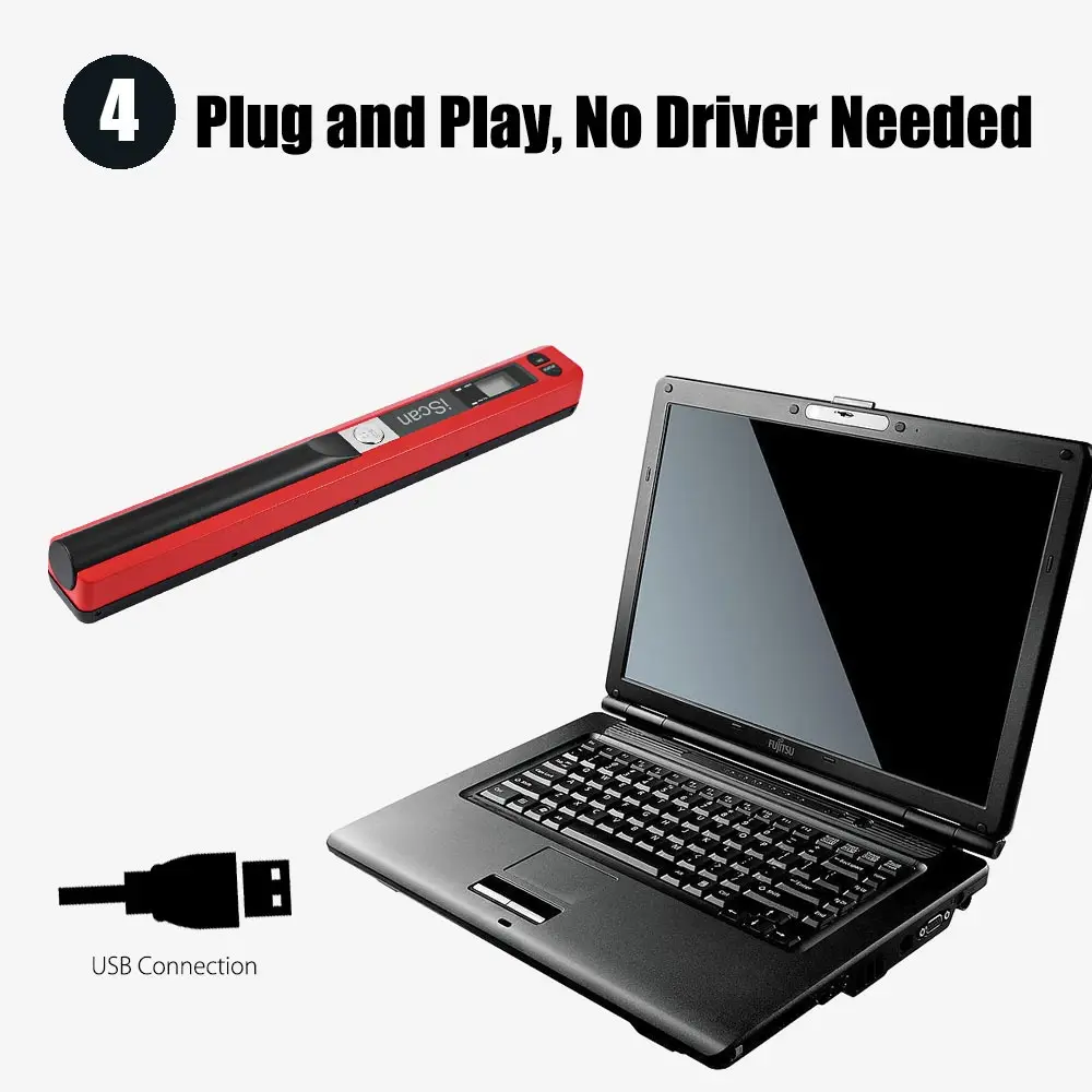 iScan Mini Portable Scanner 900DPI LCD Display JPG/PDF Format Document Image Iscan Handheld Scanner A4 Book Scanner - Image 13
