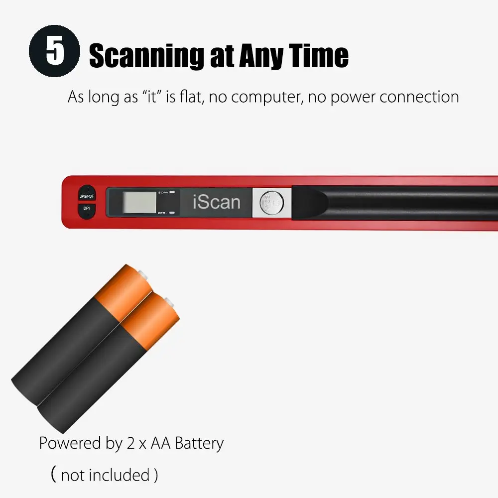 iScan Mini Portable Scanner 900DPI LCD Display JPG/PDF Format Document Image Iscan Handheld Scanner A4 Book Scanner - Image 14