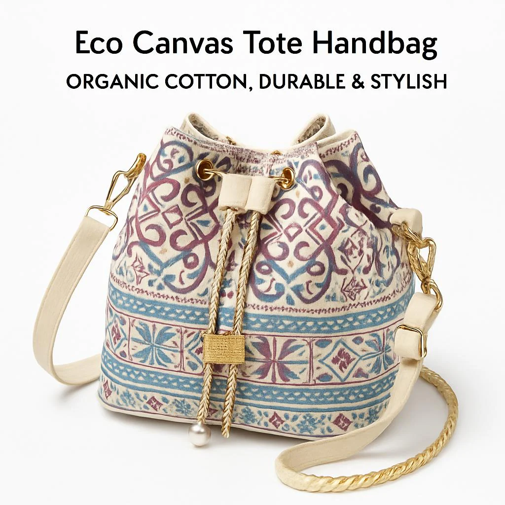 Eco Canvas Tote Handbag - Organic Cotton, Durable & Stylish - Image 2