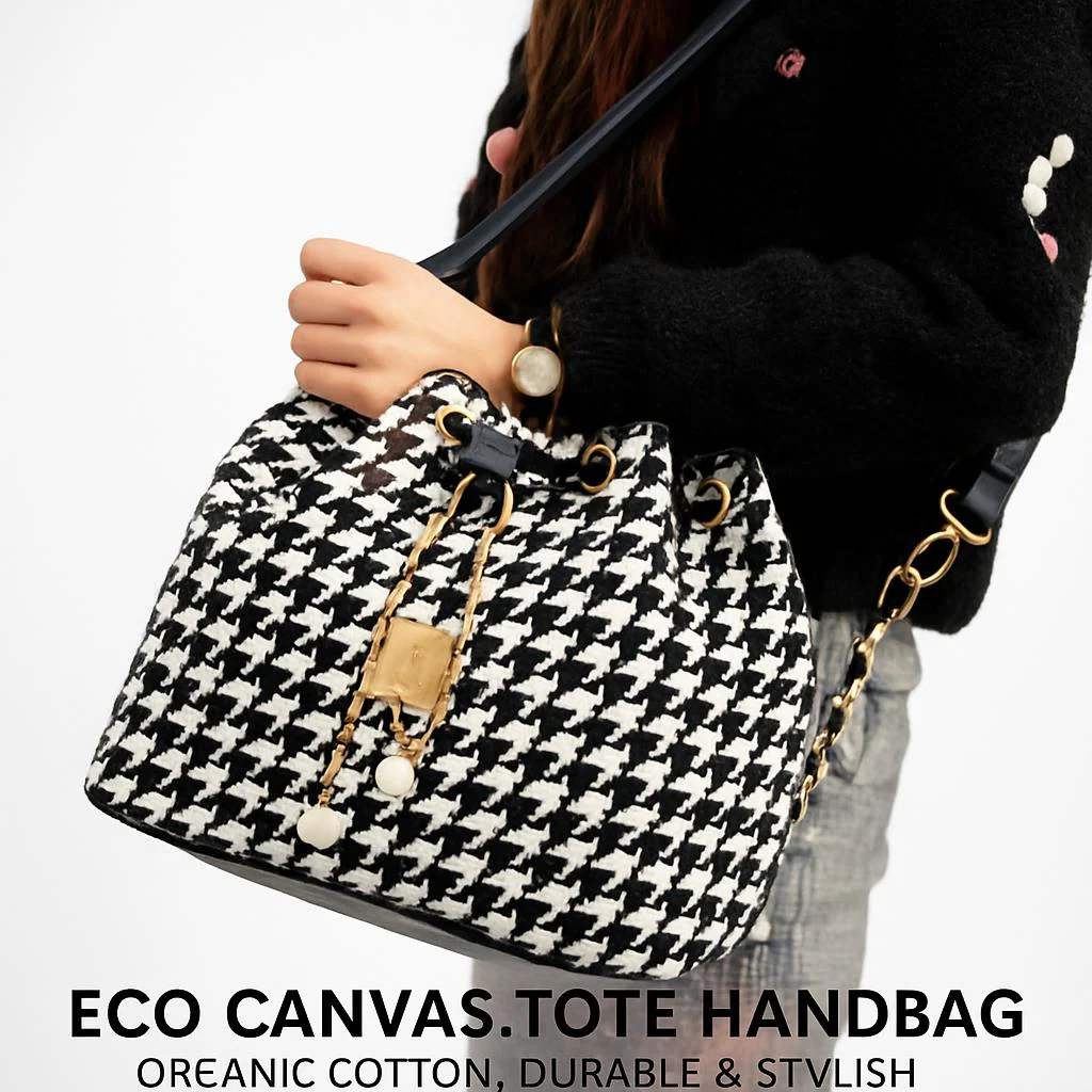 Eco Canvas Tote Handbag - Organic Cotton, Durable & Stylish - Image 5