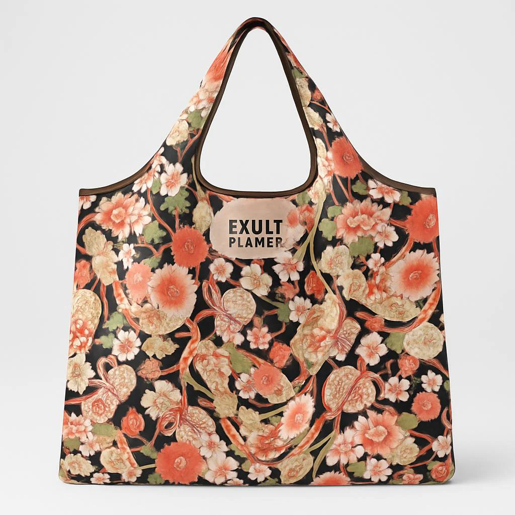 Eco-Friendly Reusable Shopping Bag - Durable Floral Tote for Groceries - Image 14