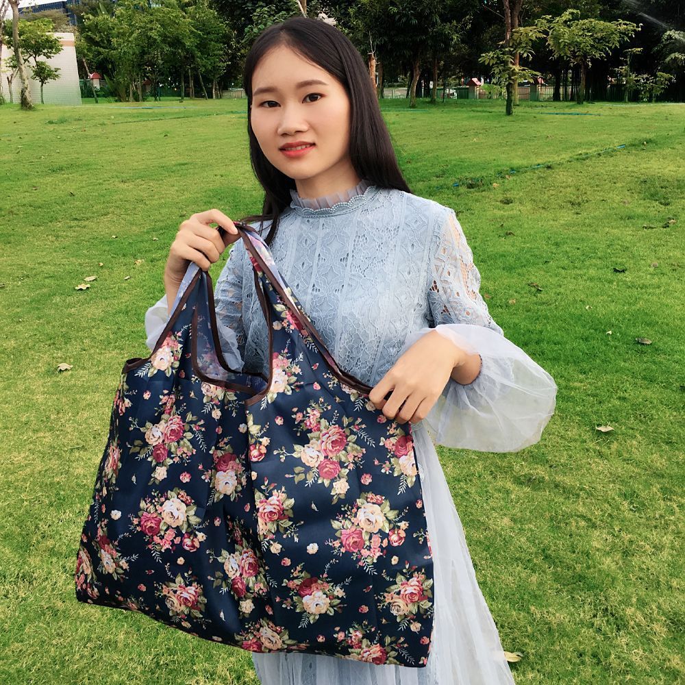 Eco-Friendly Reusable Shopping Bag - Durable Floral Tote for Groceries - Image 16
