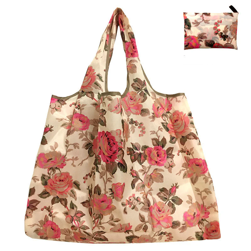 Eco-Friendly Reusable Shopping Bag - Durable Floral Tote for Groceries - Image 18