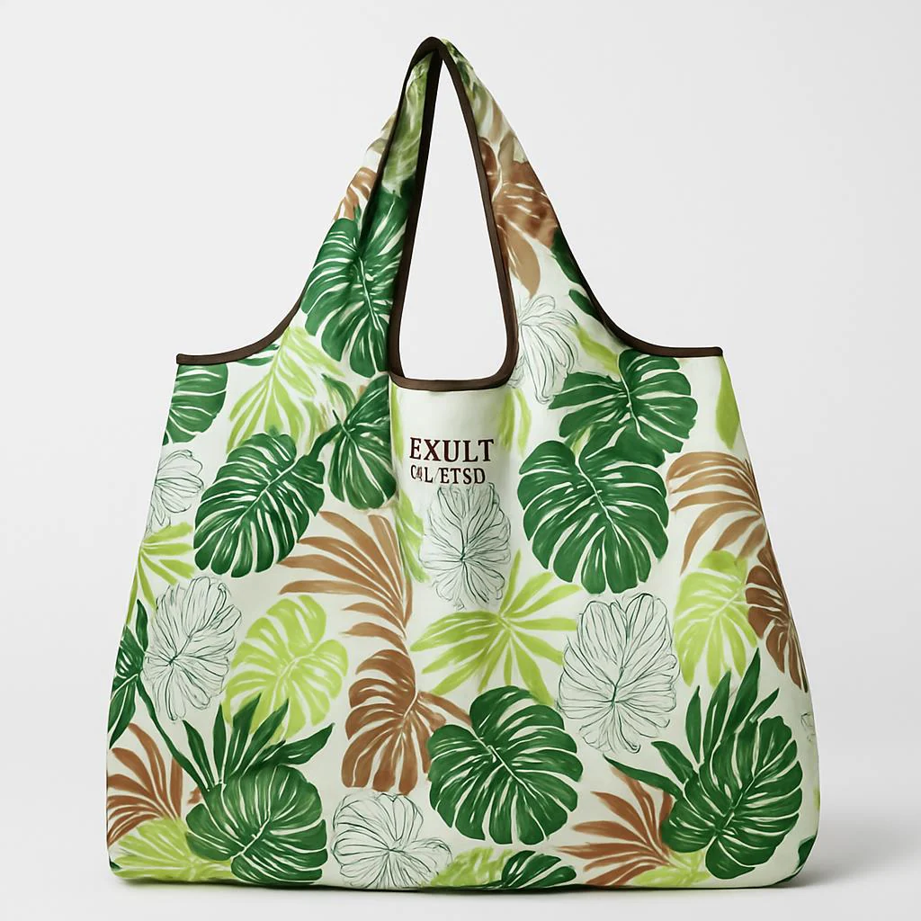 Eco-Friendly Reusable Shopping Bag - Durable Floral Tote for Groceries - Image 5