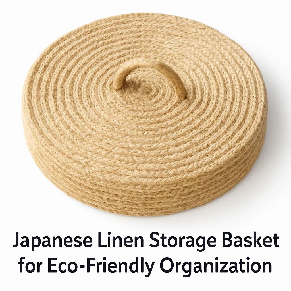 Japanese Linen Storage Basket for Eco-Friendly Organization - Image 6