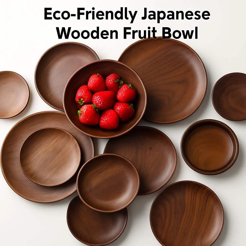 Eco-Friendly Japanese Wooden Fruit Bowl - Image 4