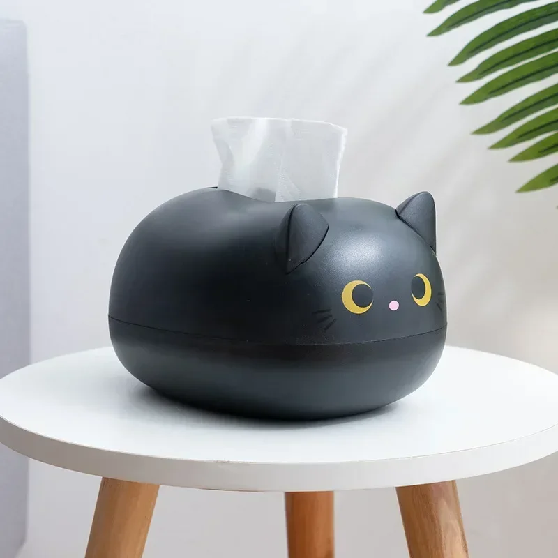Kawaii Cat Tissue Box Livingroom Napkin Storage Box Kitchen Paper Container Desktop Toilet Paper Holder for Bathroom Dormitory - Image 15