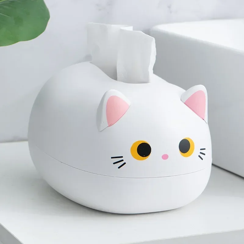 Kawaii Cat Tissue Box Livingroom Napkin Storage Box Kitchen Paper Container Desktop Toilet Paper Holder for Bathroom Dormitory - Image 16