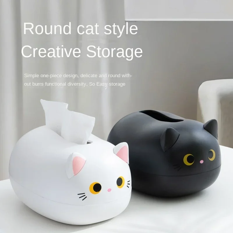 Kawaii Cat Tissue Box Livingroom Napkin Storage Box Kitchen Paper Container Desktop Toilet Paper Holder for Bathroom Dormitory - Image 8