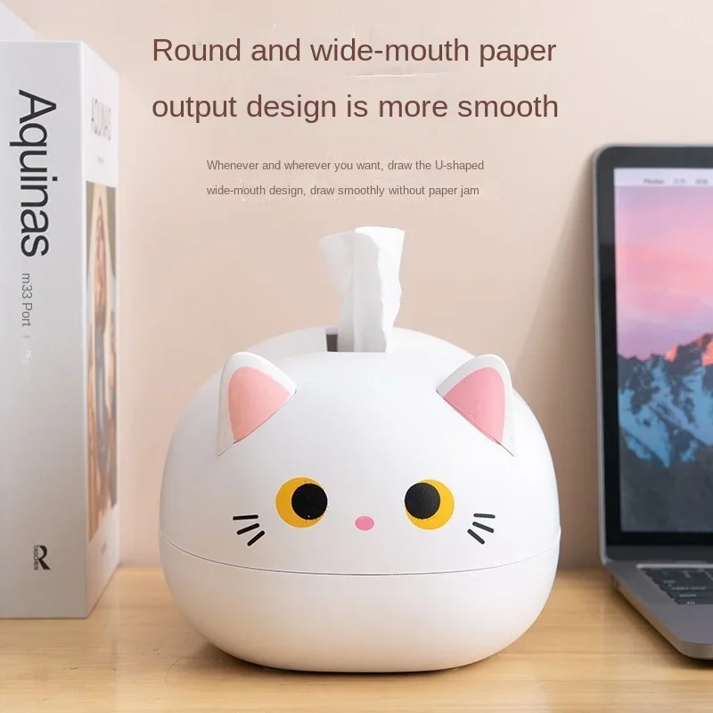 Kawaii Cat Tissue Box Livingroom Napkin Storage Box Kitchen Paper Container Desktop Toilet Paper Holder for Bathroom Dormitory - Image 9