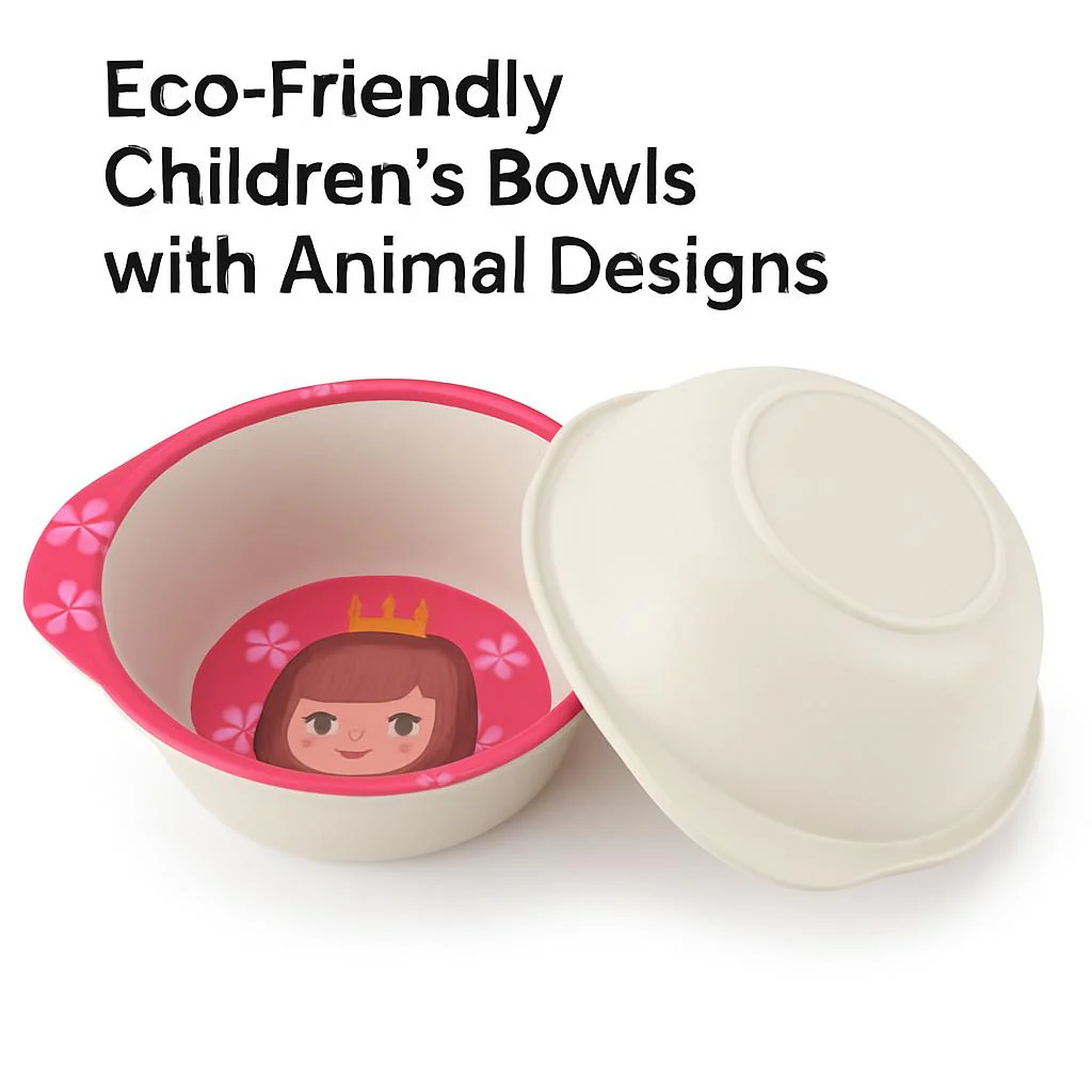 Eco-Friendly Children's Bowls with Animal Designs - Image 3