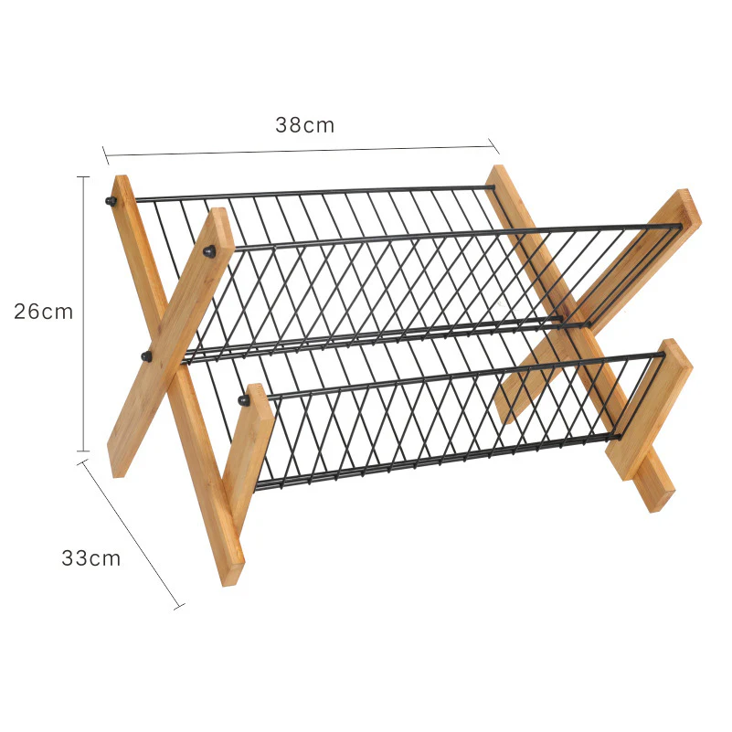 Eco-Friendly Bamboo & Metal Dish Drying Rack - Sustainable Kitchen Organizer - Image 10