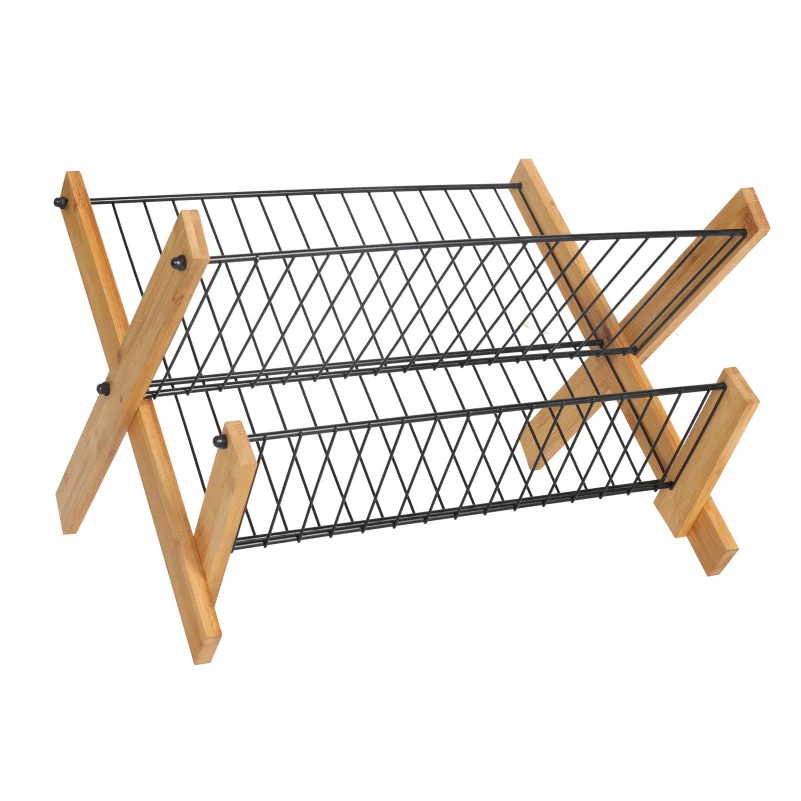 Eco-Friendly Bamboo & Metal Dish Drying Rack - Sustainable Kitchen Organizer - Image 15