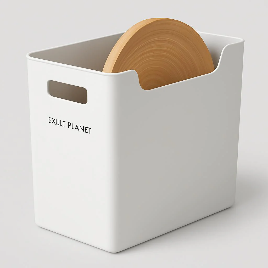 Eco-Friendly Rectangular Kitchen Organizer with Handles - Image 3