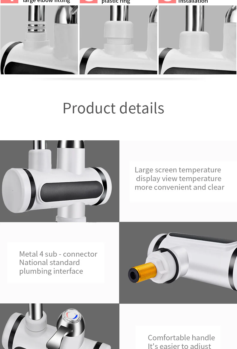 Instant Electric Water Heater Faucet - Energy Efficient, Water-Saving, Digital Display - Image 13