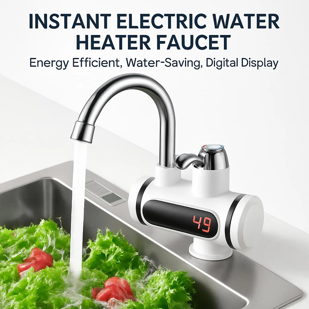 Instant Electric Water Heater Faucet - Energy Efficient, Water-Saving, Digital Display - Image 3