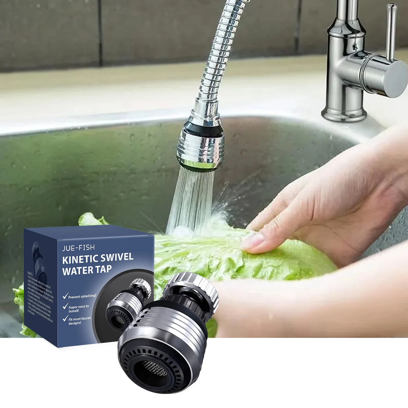 Eco-Friendly Kinetic Swivel Water Tap Attachment - Image 12