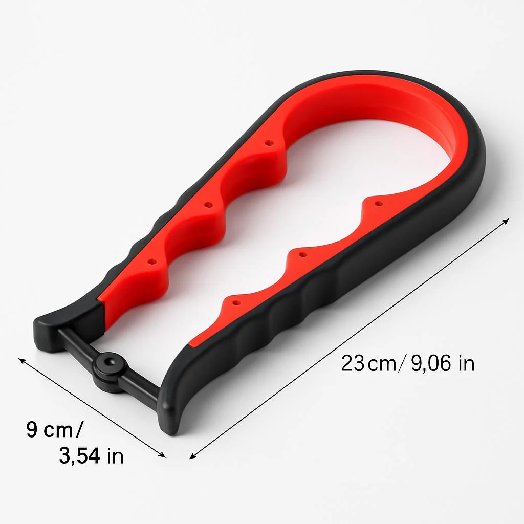 Ergonomic Black & Red Kitchen Can Opener - Image 10