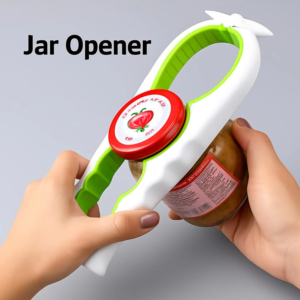 Ergonomic Black & Red Kitchen Can Opener - Image 4