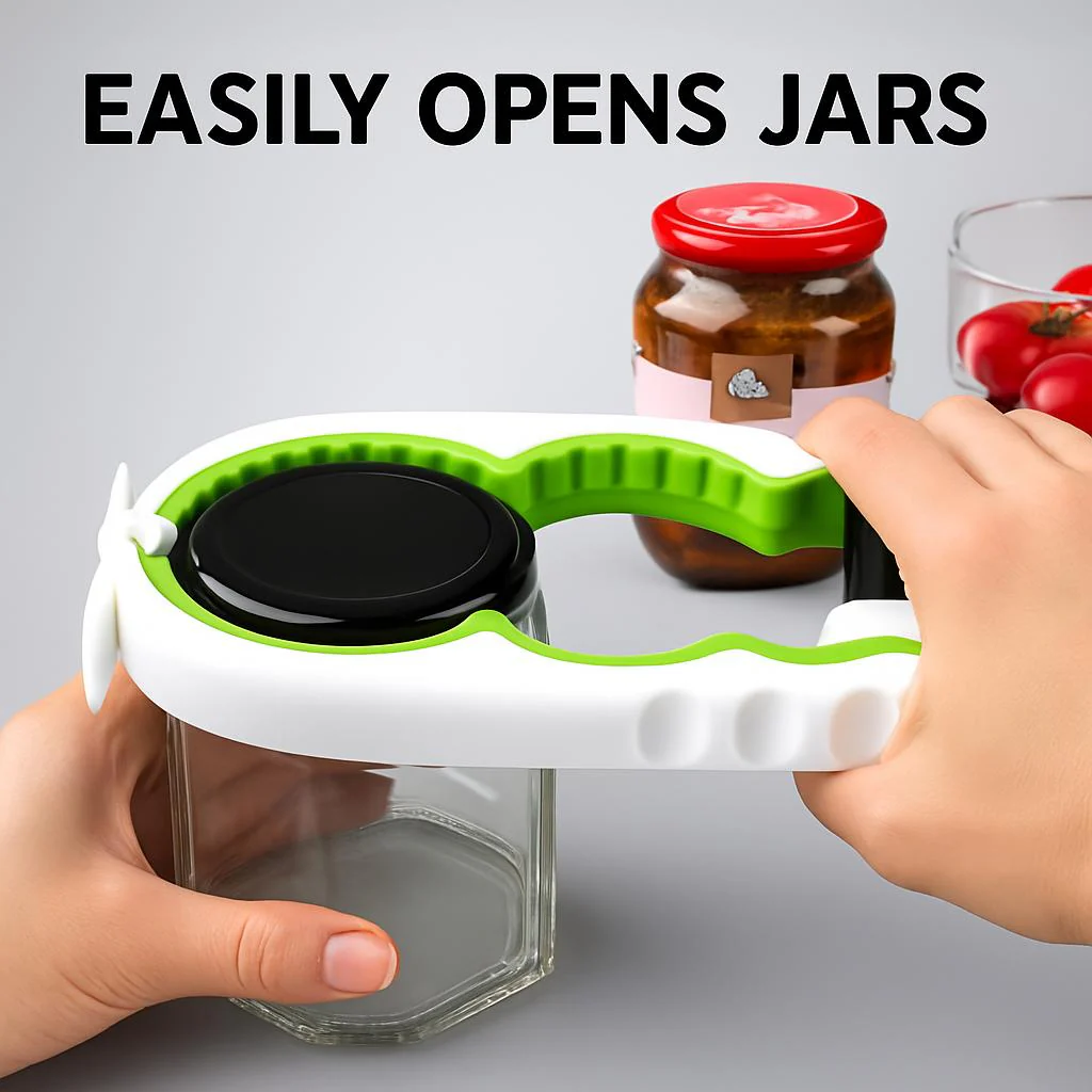 Ergonomic Black & Red Kitchen Can Opener - Image 7