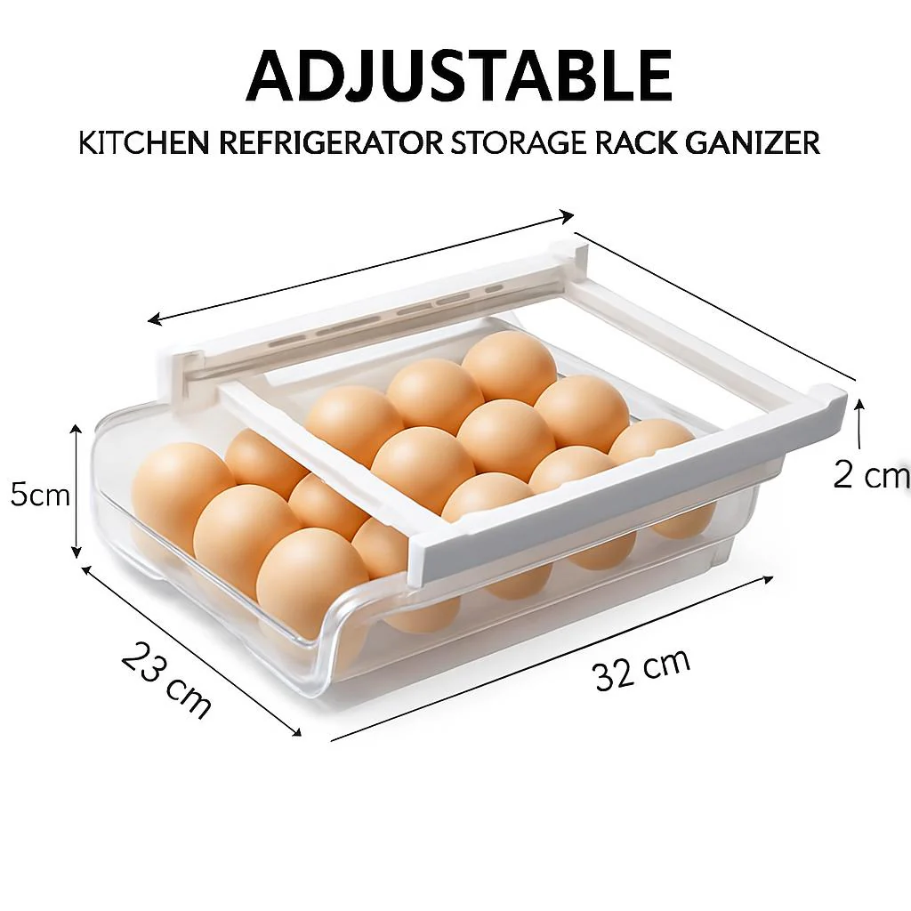 Adjustable Kitchen Refrigerator Storage Rack Organizer - Image 15