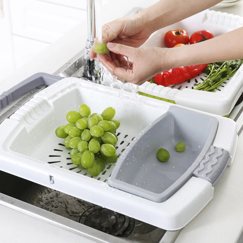 Eco-Friendly Over-the-Sink Colander & Dish Rack - Image 10