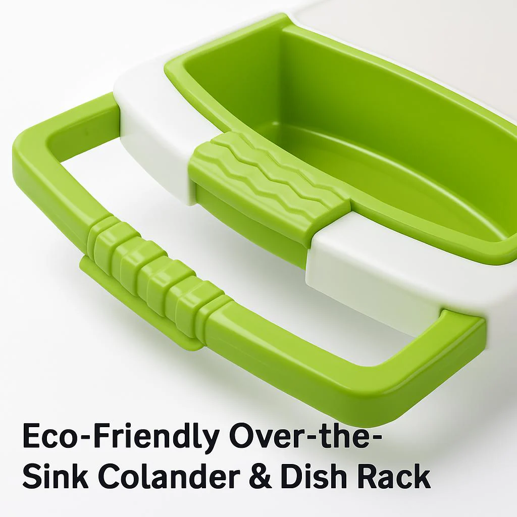 Eco-Friendly Over-the-Sink Colander & Dish Rack - Image 4