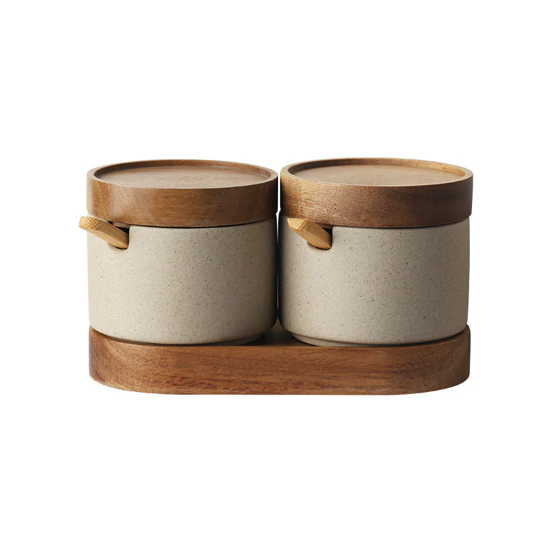 Eco-Friendly Spice Jars with Wooden Tray - Sustainable Kitchen Storage - Image 10
