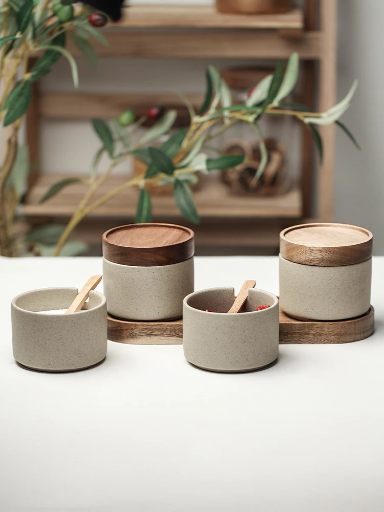 Eco-Friendly Spice Jars with Wooden Tray - Sustainable Kitchen Storage - Image 15