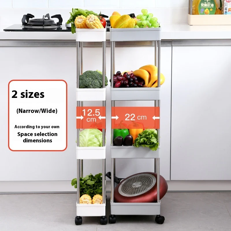 Space-Saving White Rolling Storage Cart - Image 11