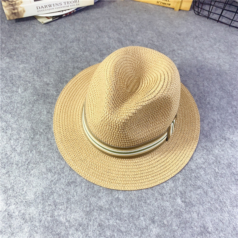 Eco-Friendly Kids Straw Fedora Hat with Black Band - Image 16
