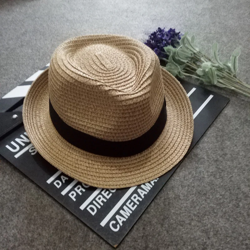 Eco-Friendly Kids Straw Fedora Hat with Black Band - Image 20
