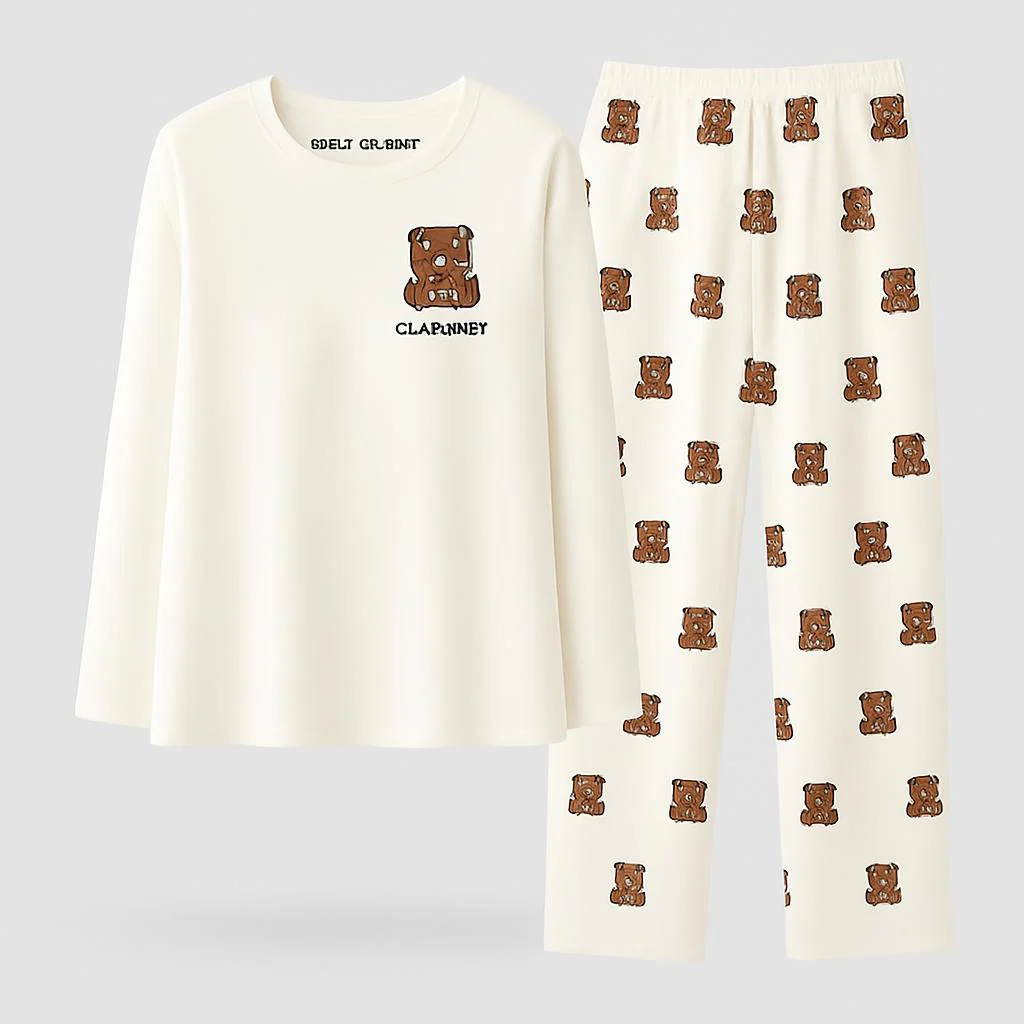 Eco-Friendly Ladies Pajama Set with Chest Pads